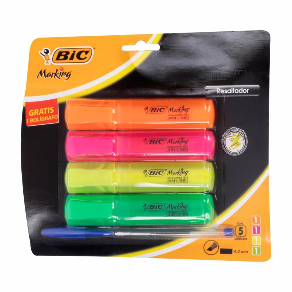 BIC  RESALTADORES 4COL+1ESFE