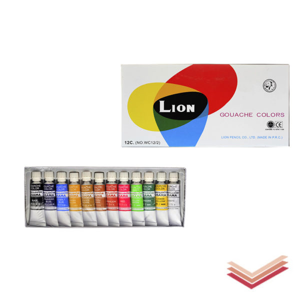 TEMPERA LION 12 CLRS.  WC 12/2